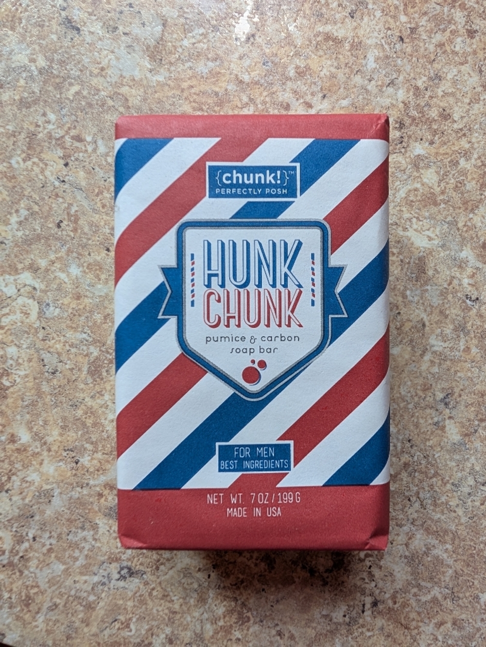 Perfectly Posh Hunk Chunk Men’s Cleanser - Blue, Red, White
